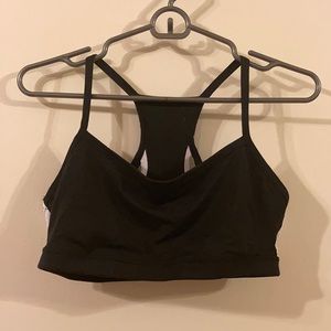 Black and white sports bra